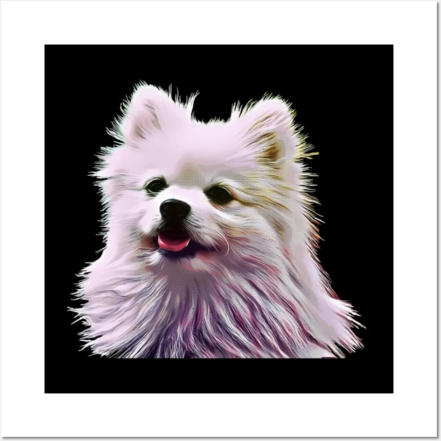 white small dog Wall Art by Glaynder